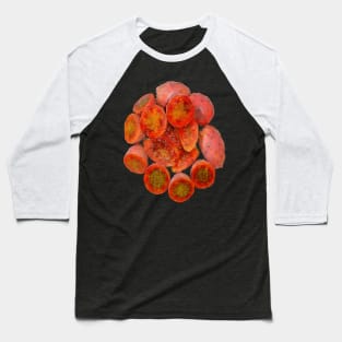 Tropical Red Prickly Pear Fruit Cut Out Vector Art Baseball T-Shirt